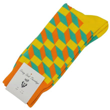 Load image into Gallery viewer, Nice and Cubey Crazy Socks - Crazy Sock Thursdays