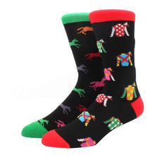 Lade das Bild in den Galerie-Viewer, At the Races Odd Paired Crazy Socks - Crazy Sock Thursdays
