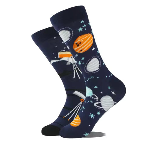 Star Gazers Odd Paired Crazy Socks - Crazy Sock Thursdays